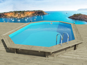 Piscina in legno Miami 4,86x3,36x1,20 m