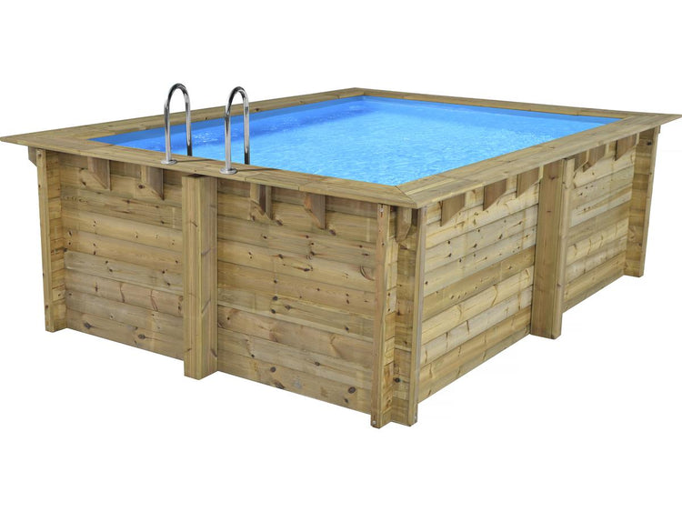 Piscina rettangolare in legno Caimans 4,10x3,00x1,24 m