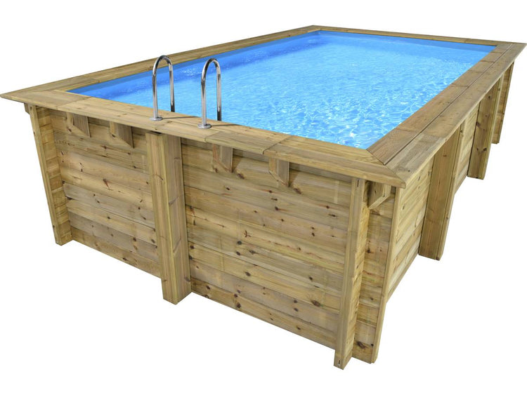 Piscina rettangolare in legno Aruba 5,00x3,00x1,24 m