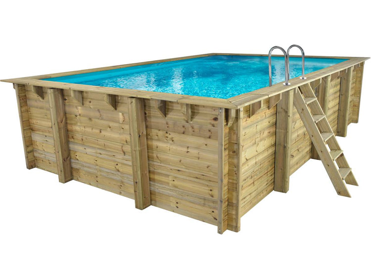 Piscina rettangolare in legno Panama 6,20x4,10x1,45 m