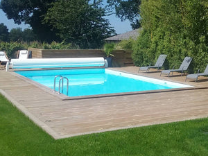 Piscina rettangolare rivestita in legno Oceano 9,20x5,20x1,44 m