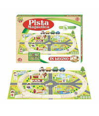 Pista Magnetica In Legno Percorso Macchinine Giocattolo Gioco Per Bambini +3anni         