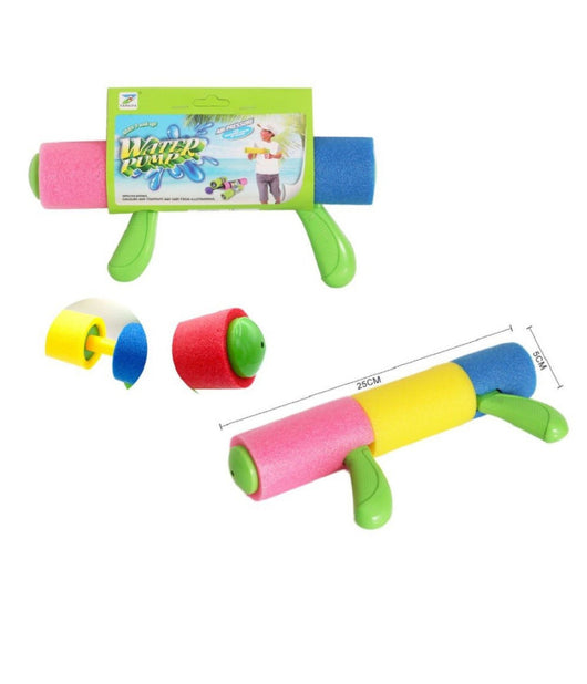 Pistola Ad Acqua Tubo In Gommapiuma Colorata Manico 25x5cm Giochi Bambini 605473         