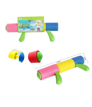 Pistola Ad Acqua Tubo In Gommapiuma Colorata Manico 30x5cm Giochi Bambini 605475         