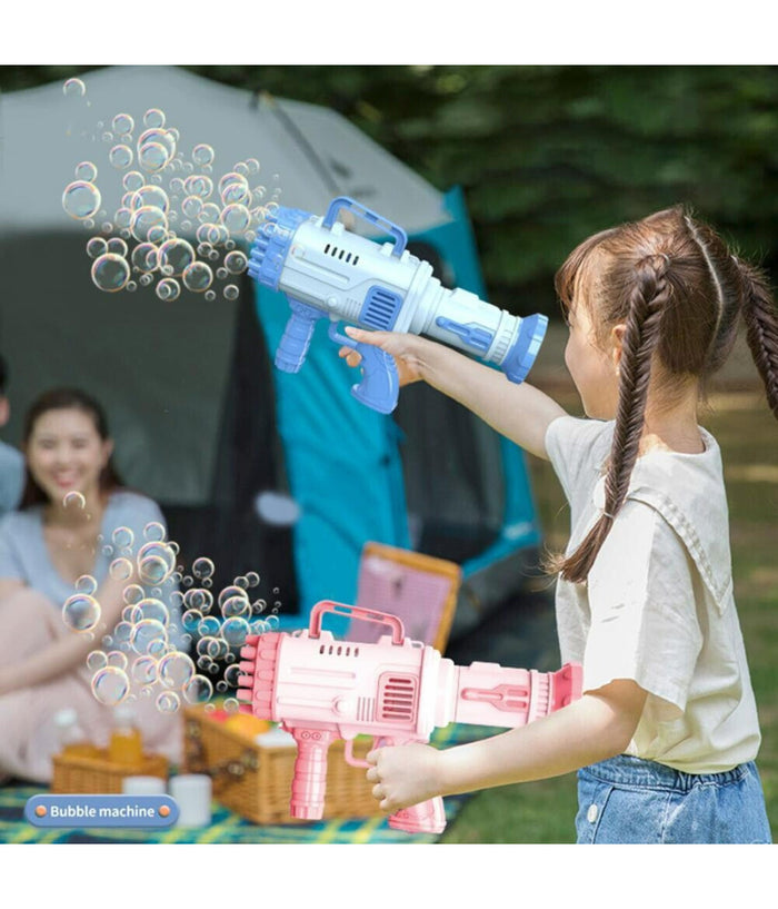 Pistola Fucile Spara Bolle Di Sapone Sparabolle + 2 Ricariche Giocattolo Bambini         