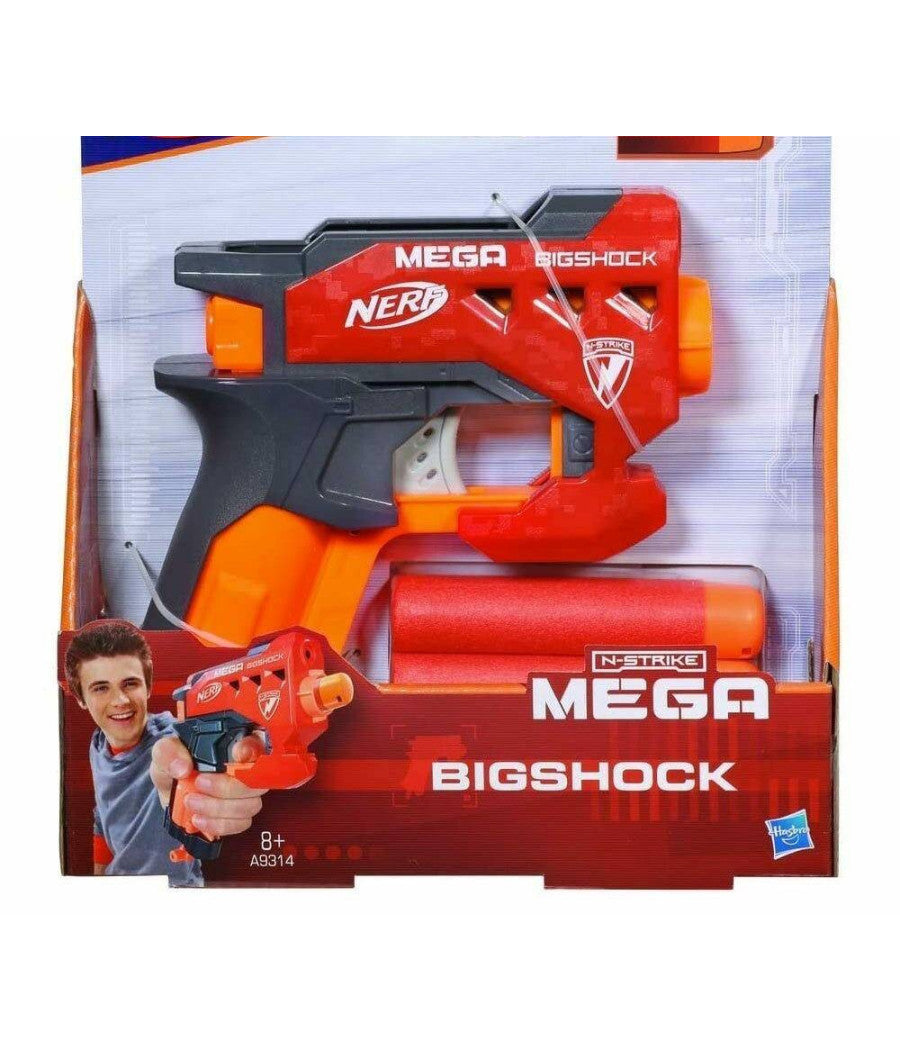 Pistola N-strike Mega Big Shock Blaster Giocattolo Per Bambini 2 Munizioni         