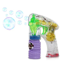 Pistola Spara Bolle Di Sapone Con Luci Giocattoli Per Bambini Gadget Per Feste         