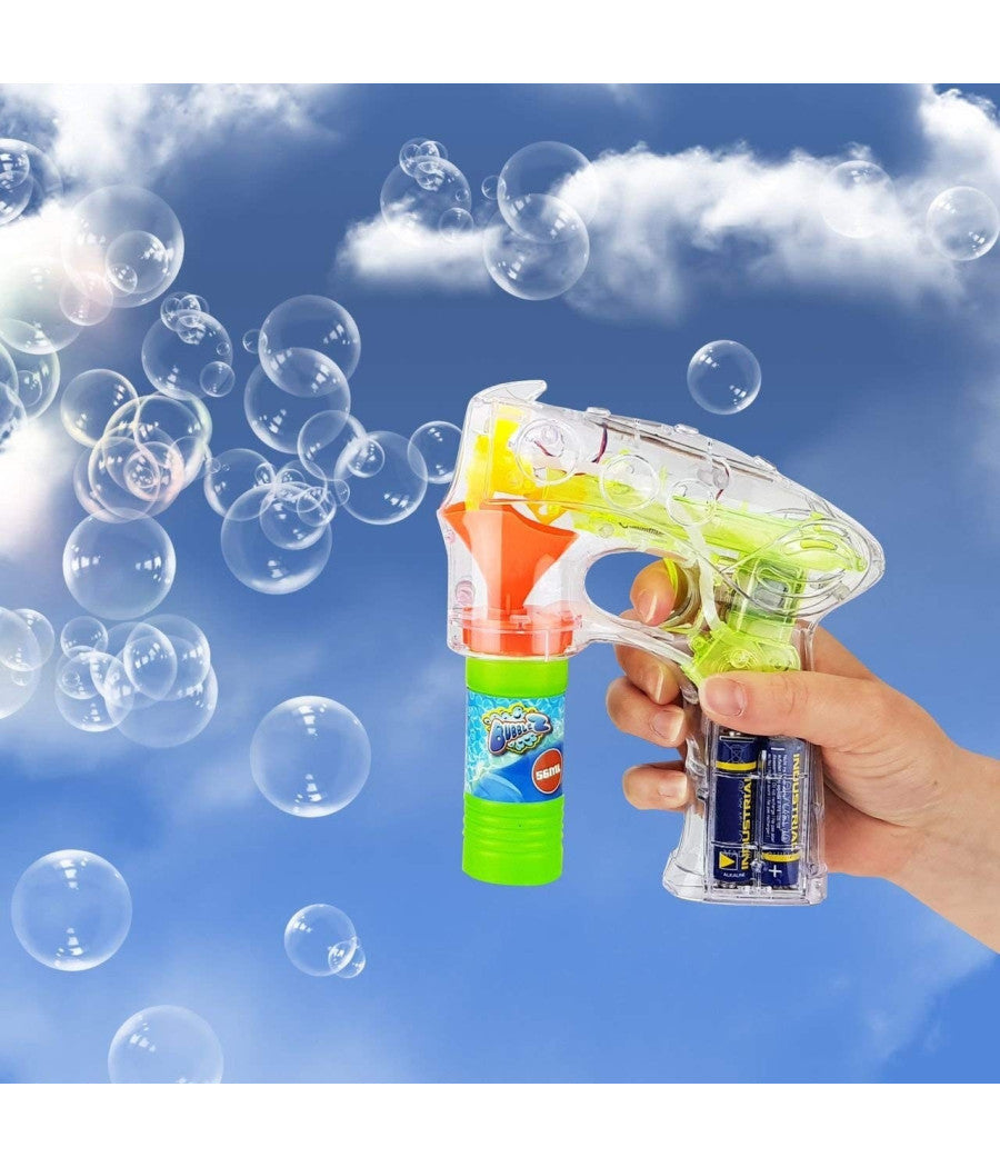 Pistola Spara Bolle Di Sapone Giocattoli Per Bambini Gadget Per Feste A Batteria         