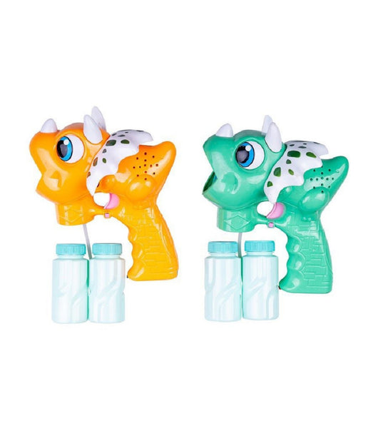 Pistola Spara Bolle Sapone A Batteria Dinosauro Gioco Bambini 2 Colori 6560025         