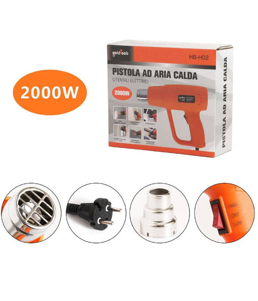 Pistola Termica Sverniciatore Ad Aria Calda 2000w Termosoffiatore Hb-h02         