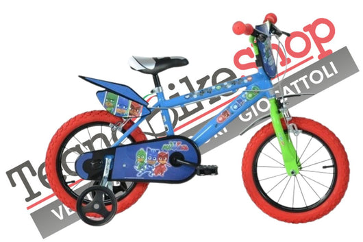 Bicicletta Bambino PJ Masks Dino Bikes 14 pollici Super Pigiamini 