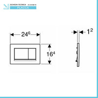 Placca di comando Geberit Sigma30 bianco lucido con inserto bianco opaco