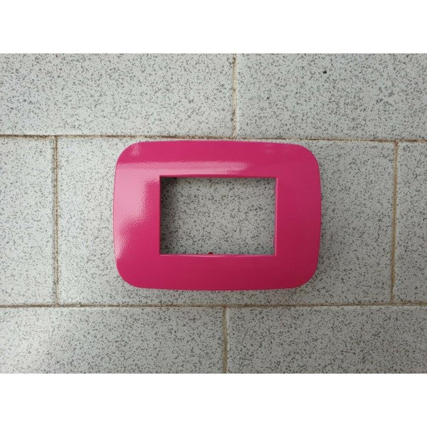 Placca Placchetta Placchette Compatibili Per Serie Axolute Bticino Colorate Fori  Fucsia -4 Fori     -