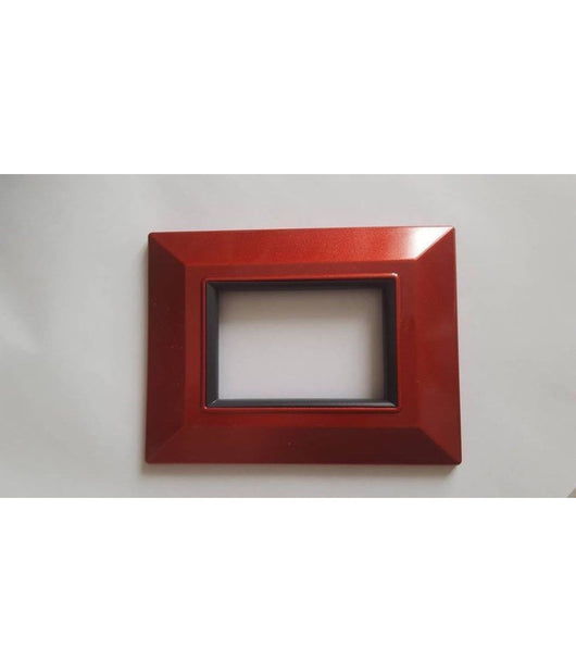 Placca Placchetta Placchette Compatibili Per Serie Axolute Bticino Colorate Sq  Rosso Metallizzato -7 Fori     -