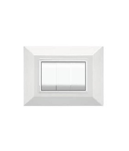 Placca Placchetta Placchette Compatibili Per Serie Axolute Bticino Colorate Sq  Bianco -3 Fori     -