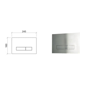 Placca wc in acciaio inox 316l compatibile con sigma-8 di tubico tevere