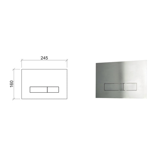 Placca wc in acciaio inox 316l compatibile con sigma-8 di tubico tevere