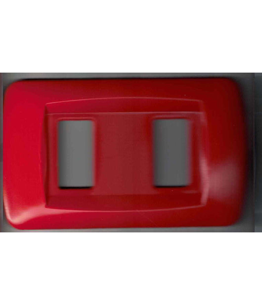 Placchette Placche In Abs Serie Magic Bticino Compatibili Placca Copriprese Fori  Rosso -2 Fori     -