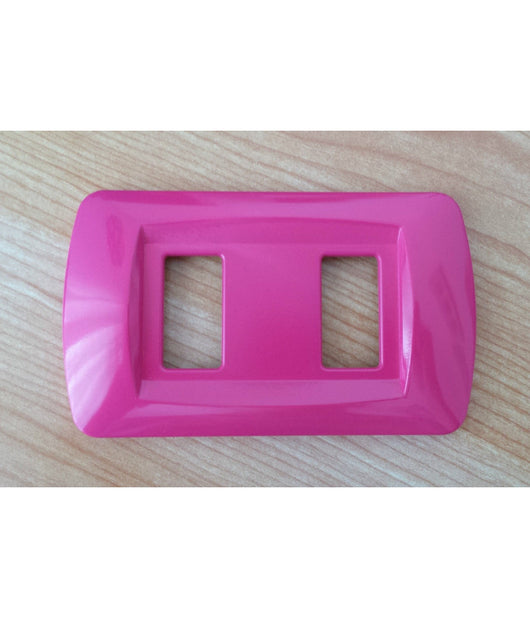 Placchette Placche In Abs Serie Magic Bticino Compatibili Placca Copriprese Fori  Fucsia -4 Fori     -