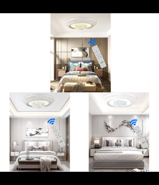 Plafoniera 166 Watt Lampadario Soffitto Mille Una Notte 3 Toni Luce Telecomando         