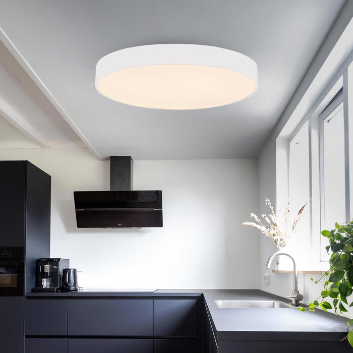 Plafoniera rotonda LED 95W CCT 3000K 4000K MENKAR 800 lampada 80cm luce soffitto negozio ufficio 230V COLORE BIANCO