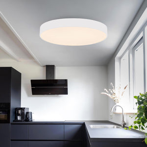 Plafoniera moderna tonda LED 65W MENKAR 600 CCT 3000K 4000K lampada soffitto parete per interni 60cm 230V COLORE BIANCO