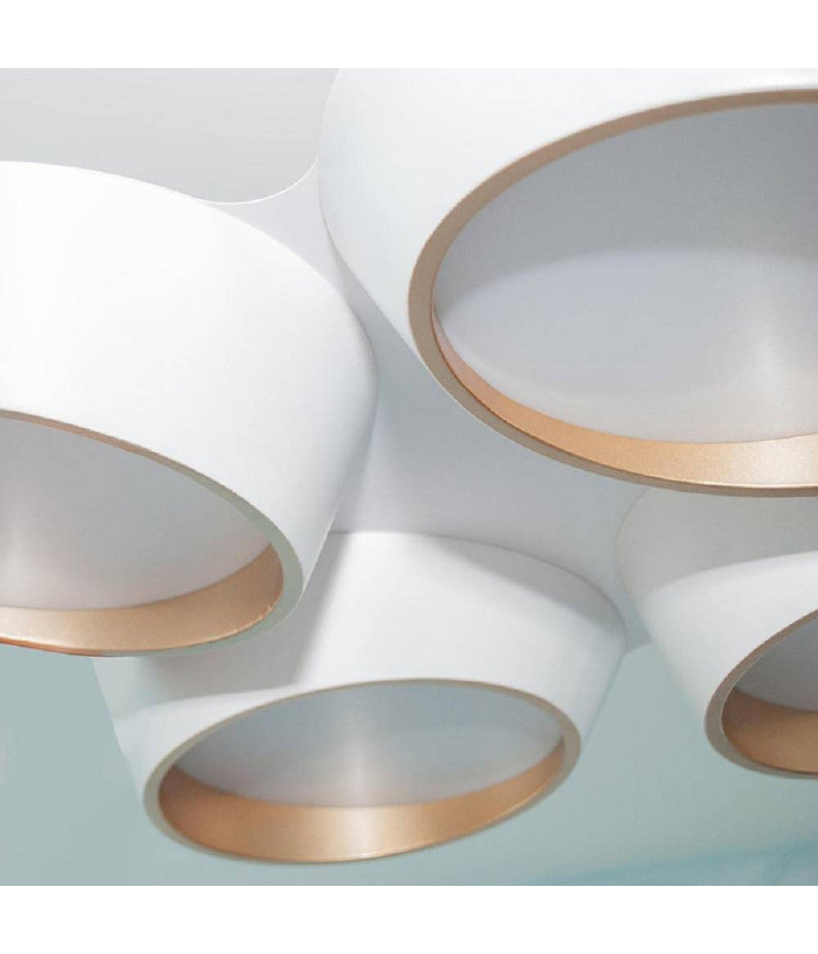 Plafoniera A Led 120 W Soffitto 6 Cerchi Irregolari Luce 4000k 6500k 3000k C51-b         