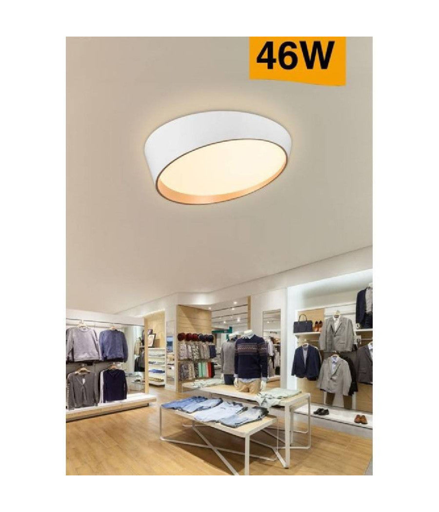 Plafoniera A Led 46w Moderno Rotonda Irregolare Luce Fredda Calda Naturale C50-b  -bianco Caldo      -