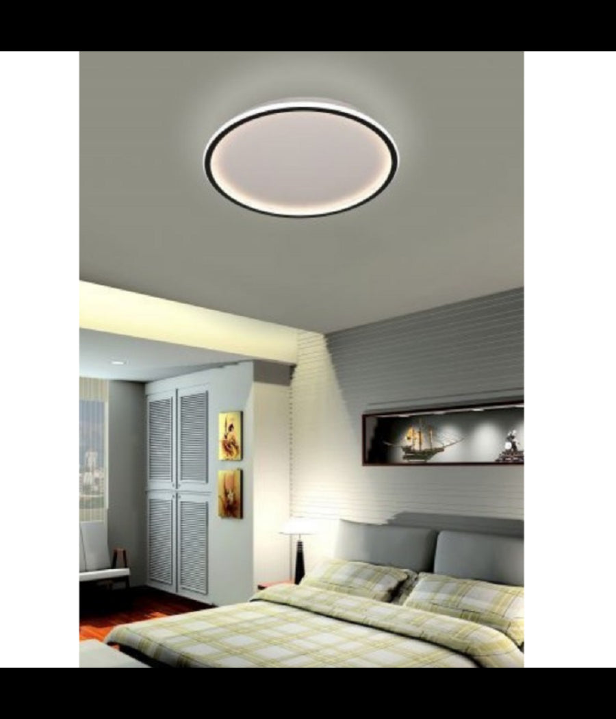 Plafoniera A Led Moderna Da Soffitto Tonda 43watt Luce Fredda Naturale Calda C13  -bianco Freddo      -