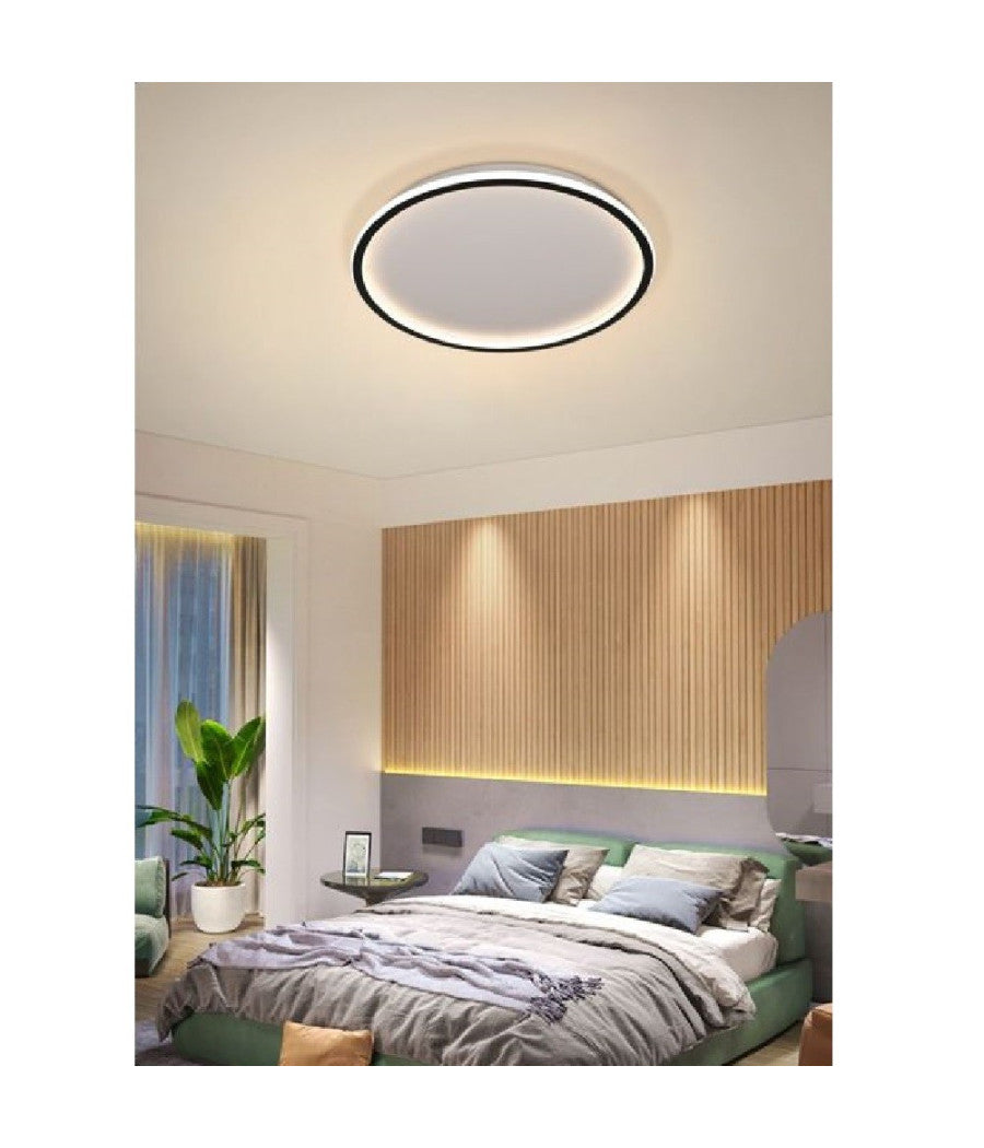 Plafoniera A Led Moderna Da Soffitto Tonda 43watt Luce Fredda Naturale Calda C13         