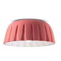 Plafoniera ceramica ferroluce decò madame gres c2572 e27 led lampada soffitto classica moderna, 44- dec- s00 rsc rosso