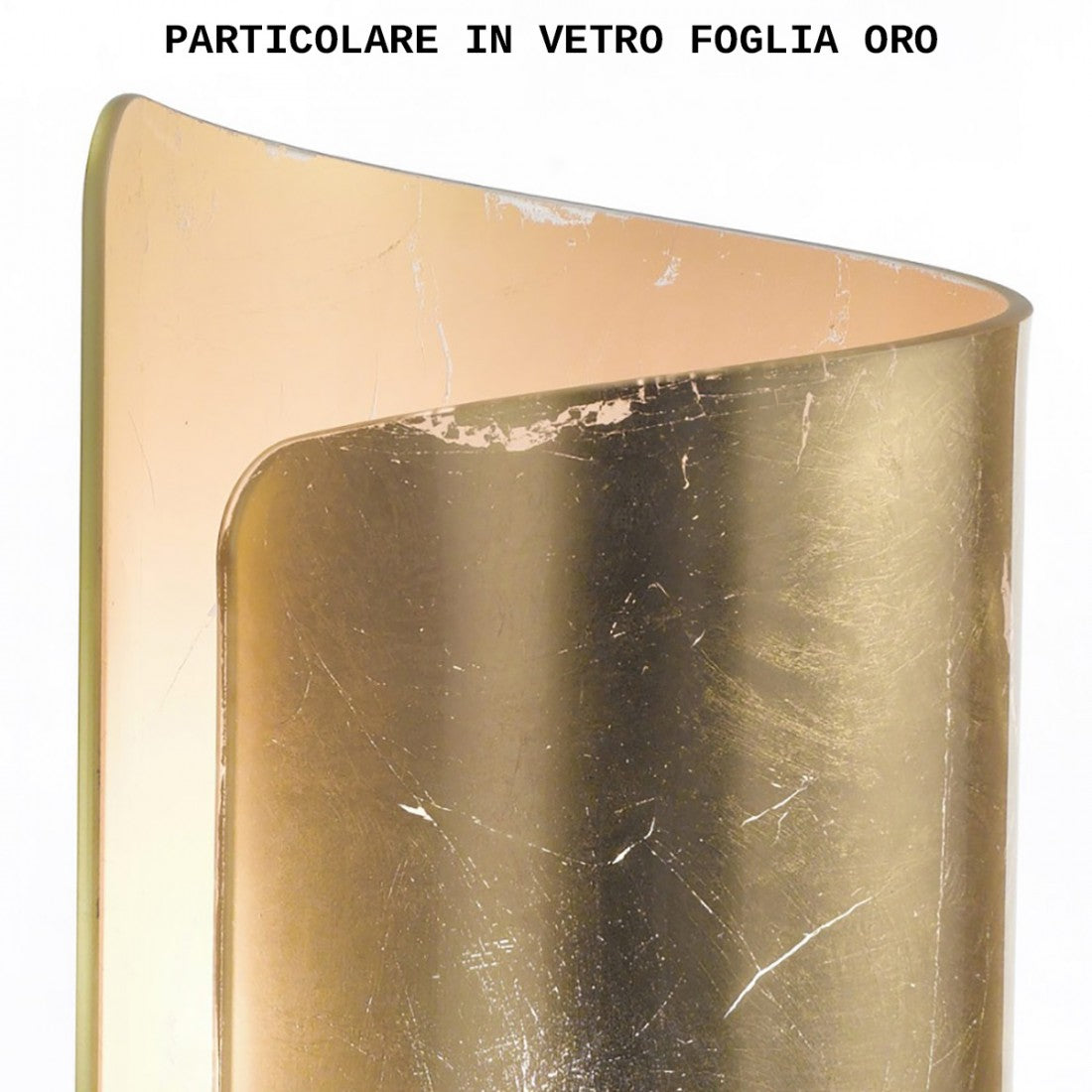 Plafoniera classica selene illuminazione papiro 0374 006 033 e27 led vetro lampada soffitto, vetro foglia oro