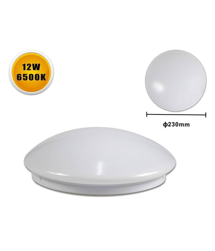 Plafoniera Da Soffitto Bianca 12 Watt 24 Led Small Luce 3000k 4000k 6500k C-01-s  -bianco Freddo      -