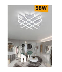 Plafoniera Da Soffitto Led 58 W Lampadario Moderno Luce 6500k 4000k 3000k C41-b         