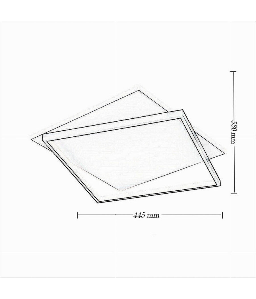 Plafoniera Da Soffitto Quadrata 39 W Lampada Dimmerabile 3 Colori Di Luce C57-3c         