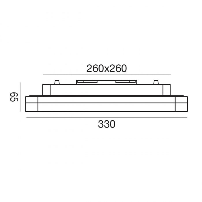 Plafoniera esterno gea led alba q ges833 ip66 2700lm 4000°k lampada soffitto moderna