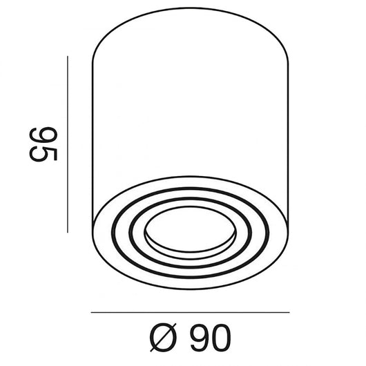 Plafoniera esterno gea led sulis r ges1075 gu10 ip65 lampada soffitto