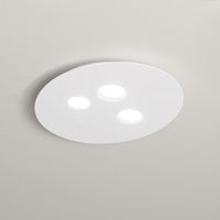 Plafoniera gea luce luna pp gx53 led 47x40 alluminio metacrilato lampada soffitto moderna classica, finitura metallo