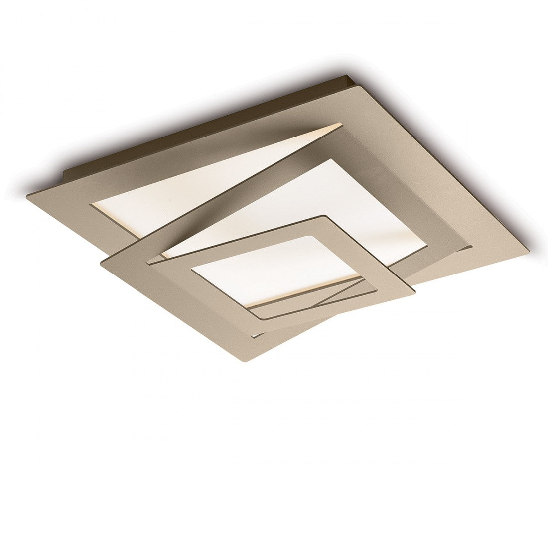 Plafoniera moderna illuminando sky plskym led metallo lampada soffitto, finitura metallo sabbia