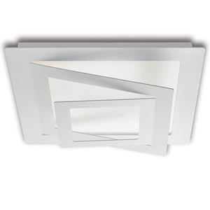 Plafoniera moderna illuminando sky plskyg led metallo lampada soffitto, finitura metallo bianco