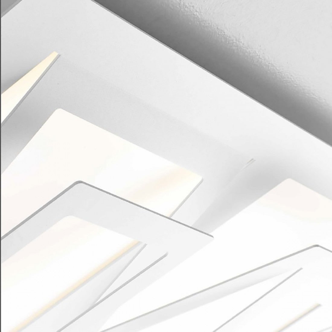 Plafoniera moderna illuminando sky plskyg led metallo lampada soffitto, finitura metallo bianco