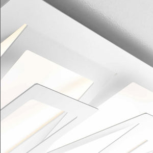 Plafoniera moderna illuminando sky plskyg led metallo lampada soffitto, finitura metallo bianco