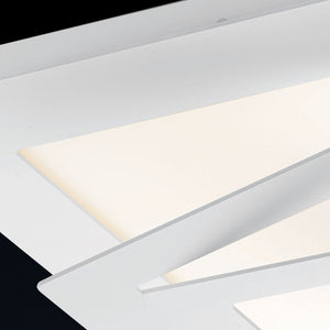 Plafoniera moderna illuminando sky plsky2 led metallo lampada soffitto, finitura metallo bianco