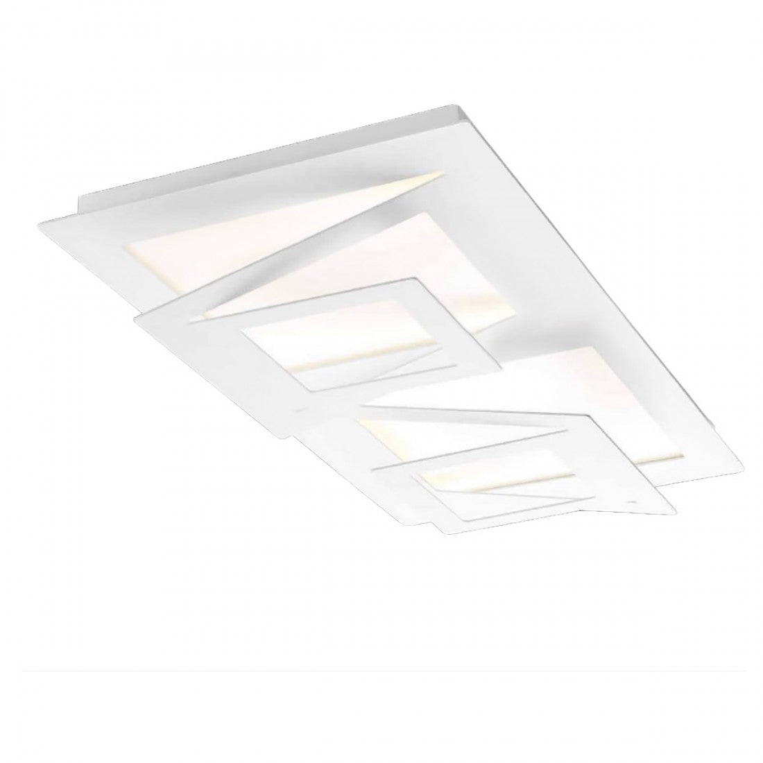 Plafoniera moderna illuminando sky plsky2 led metallo lampada soffitto, finitura metallo bianco