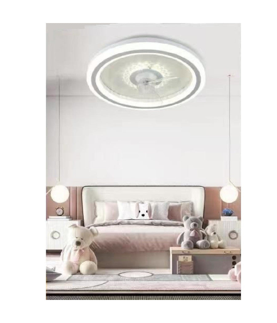 Plafoniera Lampadario Led Con Ventilatore Soffitto Telecomando Dimmerabile 60003         