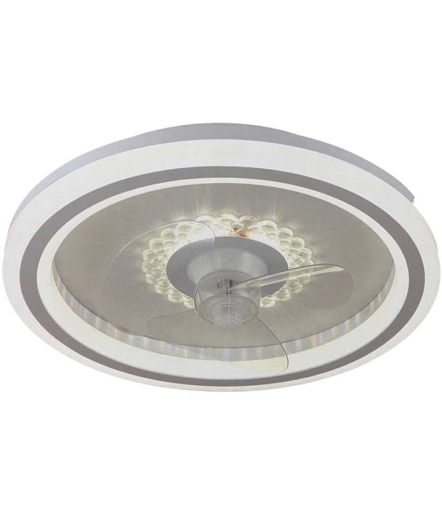 Plafoniera Lampadario Led Con Ventilatore Soffitto Telecomando Dimmerabile 60003         