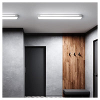 Trade Shop - Plafoniera Led 18w Bianco Soffitto Rettangolare Striscia Moderno Luce 6500k 50200         