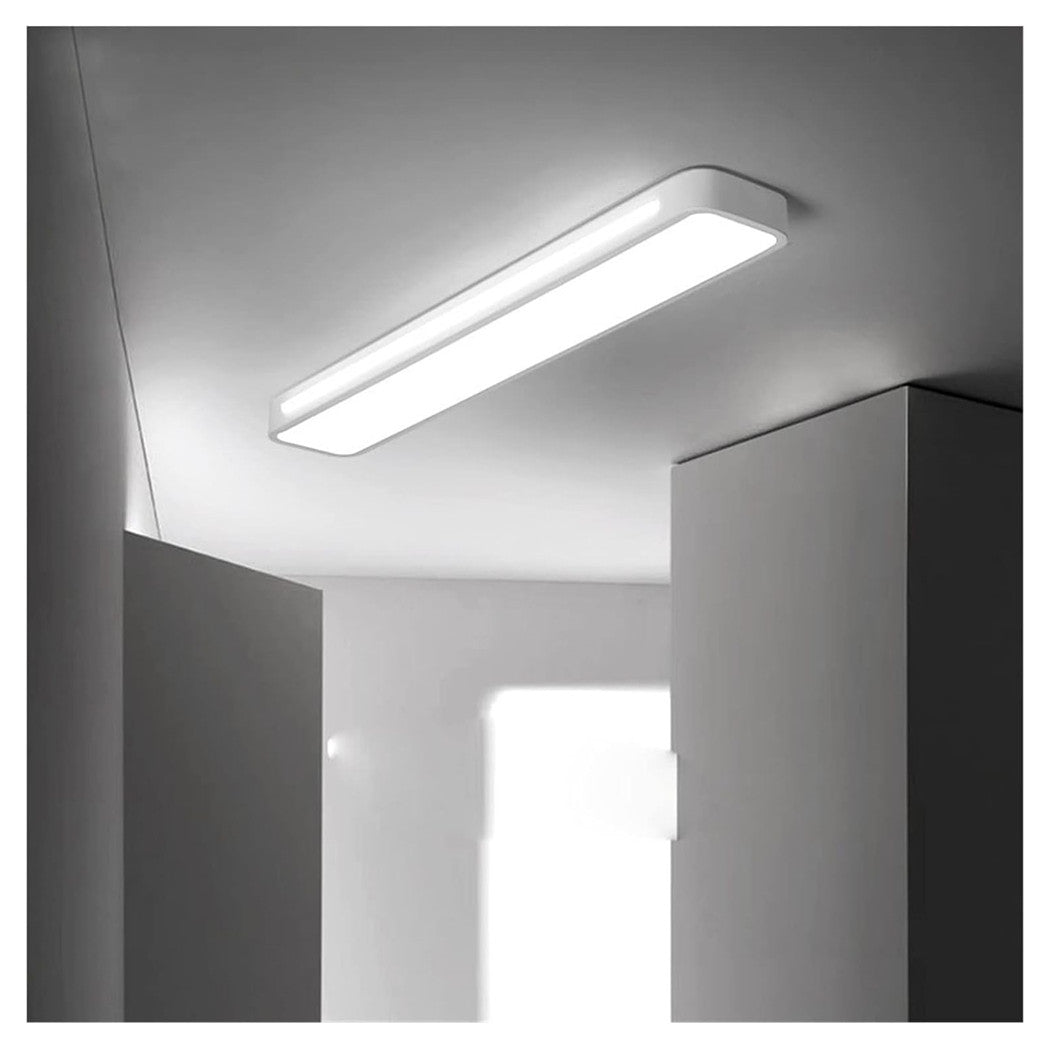 Trade Shop - Plafoniera Led 18w Bianco Soffitto Rettangolare Striscia Moderno Luce 6500k 50200         