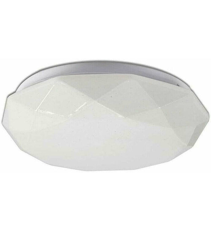 Plafoniera Led 18w Con Scocca Lavorata Punti Trasparenti Luce 4000k 3000k C-02         