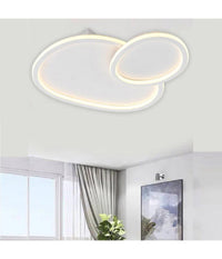 Plafoniera Led 2 Ovali A Tripla Colorazione Luce 45 W Lampada Soffitto Pn-25-3c         